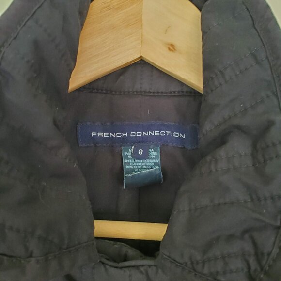 French Connection Black Bomber Jacket / Size 8 - Picture 5 of 8